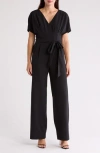 Eliza J Pleated Jumpsuit In Black