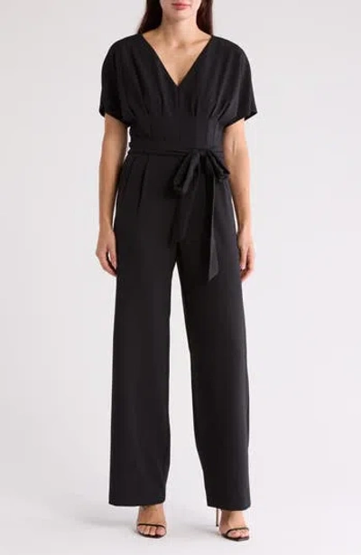 Eliza J Pleated Jumpsuit In Black