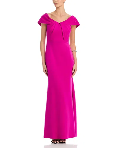 Eliza J Pleated Mermaid Gown In Pink