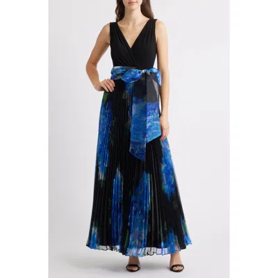 ELIZA J ELIZA J PLEATED SLEEVELESS GOWN