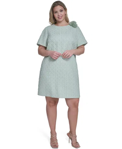 Eliza J Plus Size Applique Detail Midi Dress In Green