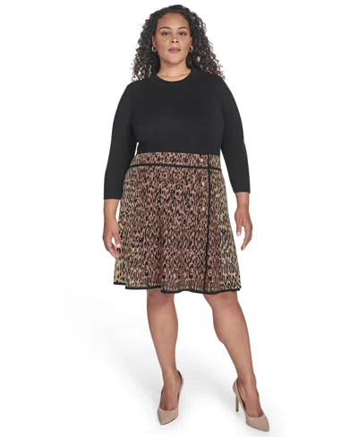ELIZA J PLUS SIZE TWOFER A-LINE SHORT DRESS