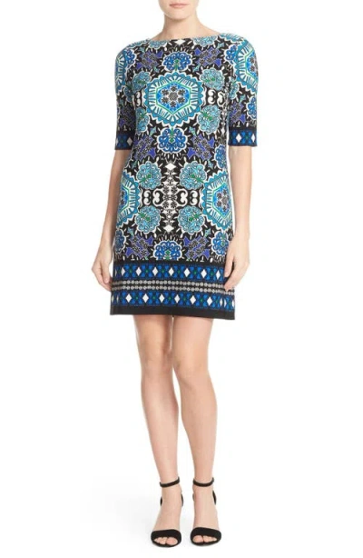 Eliza J Print Jersey Shift Dress In Multi