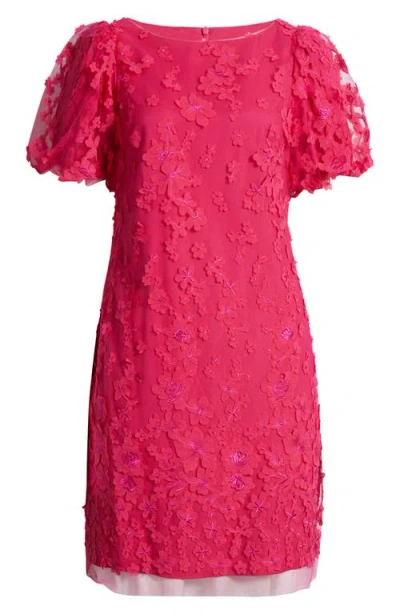Eliza J Puff Sleeve Shift Dress In Pink