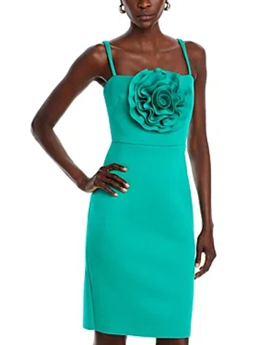 Eliza J Rosette Scuba Sheath Dress In Green