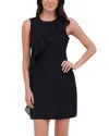 Eliza J Ruffle A-line Dress In Black