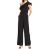 Eliza J Ruffle One-shoulder Jumpsuit In Black