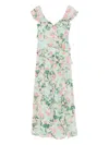 Eliza J Ruffled Floral Maxidress In Green