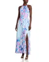 Eliza J Ruffled Gown In Light Blue
