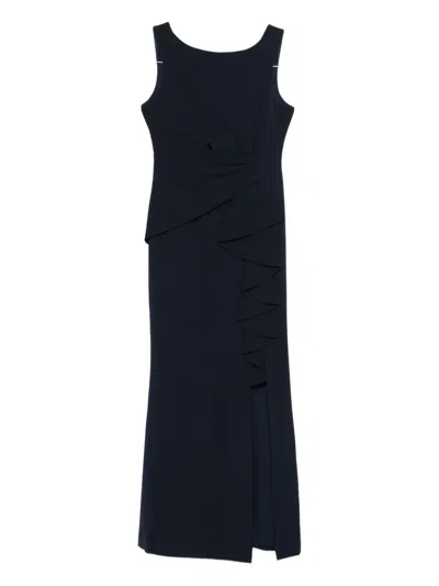ELIZA J RUFFLED SLIT MAXI DRESS