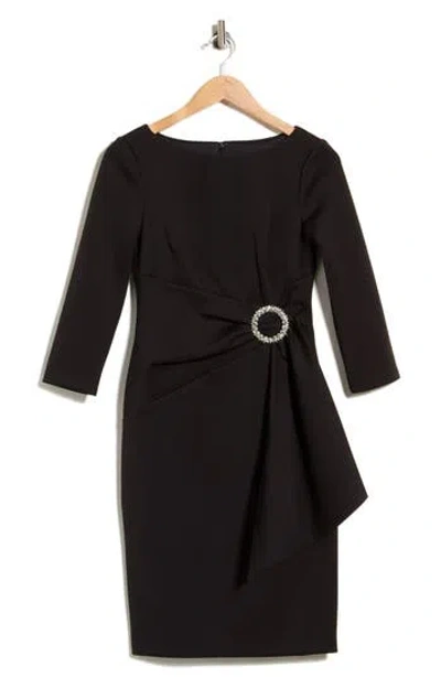 Eliza J Sashed Sheath Dress In Black