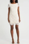ELIZA J ELIZA J SCALLOPED LACE BODY-CON DRESS