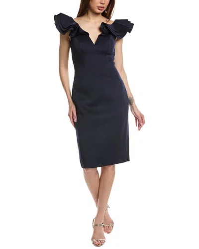 Eliza J Scuba Sheath Dress In Black
