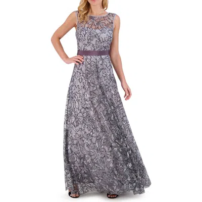 ELIZA J ELIZA J SEQUIN A-LINE GOWN