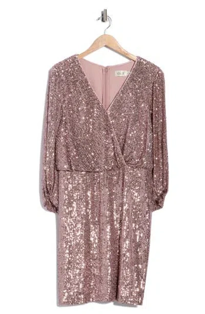 Eliza J Plus Womens Sequined Polyester Sheath Dress In Multi