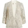 Eliza J Sequin Blazer In Silver