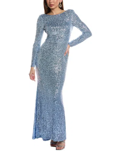 Eliza J Sequin Maxi Dress In Blue