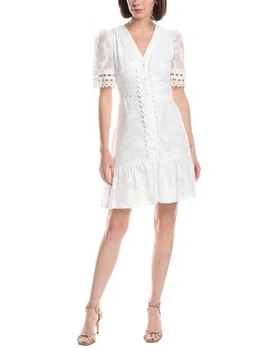 Eliza J Short Sleeve Mini Dress In White