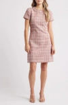 ELIZA J ELIZA J SHORT SLEEVE TWEED DRESS