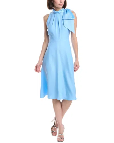 Eliza J Sleeveless Funnel Neck Mini Dress In Blue