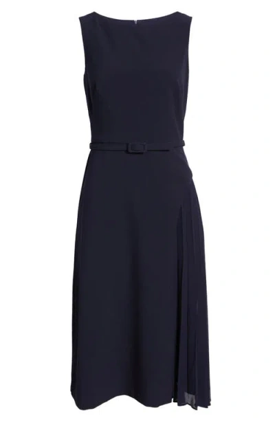 Eliza J Sleeveless Midi Dress In Navy