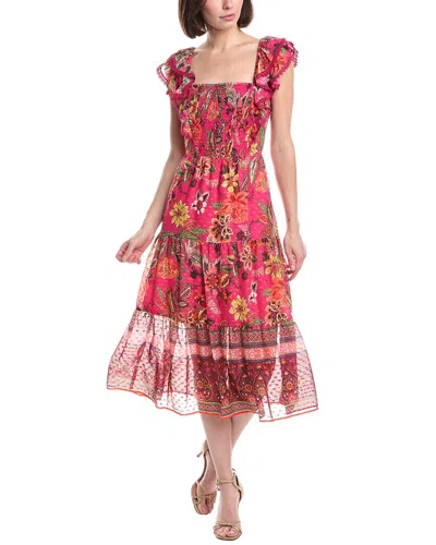 Eliza J Sleeveless Printed Maxi Dress In Red