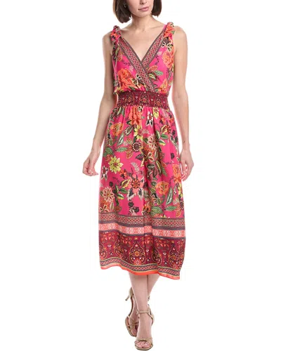 Eliza J Sleeveless Printed Midi Dress In Pmu