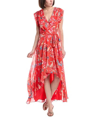 Eliza J Sleeveless Printed Midi Dress In Red
