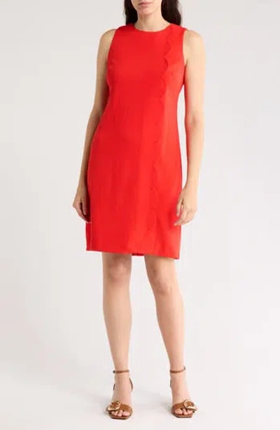 Eliza J Sleeveless Scalloped Shift Dress
