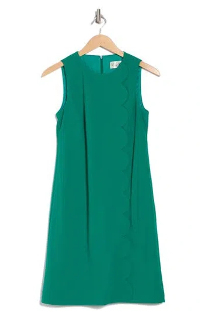 Eliza J Sleeveless Scalloped Shift Dress