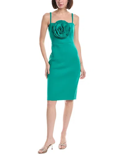 Eliza J Sleeveless Solid Midi Dress In Green
