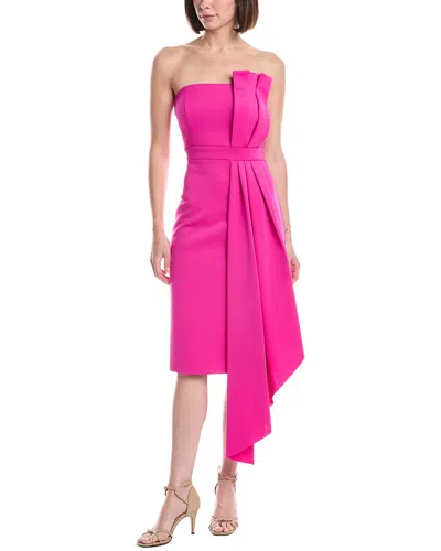 Eliza J Sleeveless Solid Midi Dress In Pink