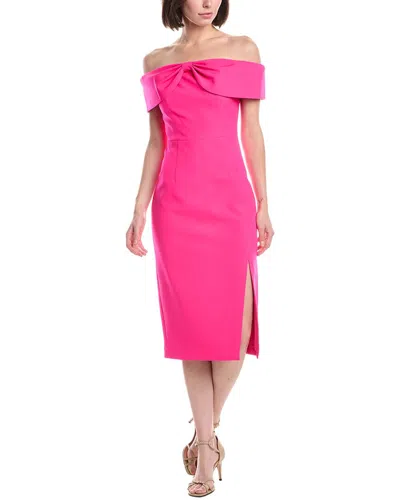 Eliza J Sleeveless Solid Midi Dress In Pink