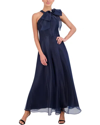 Eliza J Sleeveless Solid Walk-thru Jumpsuit In Black