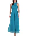 Eliza J Sleeveless Solid Walk-thru Jumpsuit In Blue