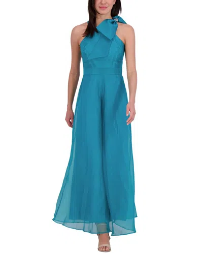Eliza J Sleeveless Solid Walk-thru Jumpsuit In Blue