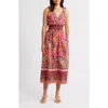Eliza J Smocked Waist Midi Sundress In Pink
