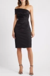 Eliza J Social Off The Shoulder Scuba Knit Cocktail Dress In Black