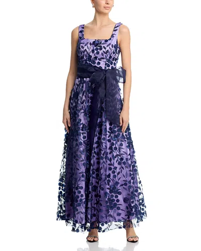 Eliza J Square Neck Ball Gown In Blue