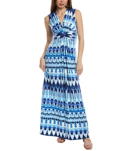 Eliza J Twist Front Maxi Dress In Blue