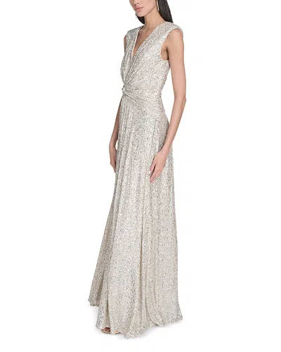 Eliza J Twist Waist Gown In Neutral