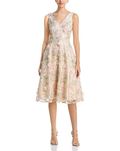 Eliza J V Neck Sleeveless Dress In Multi