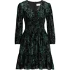 Eliza J Velvet Floral Long Sleeve Dress In Multi