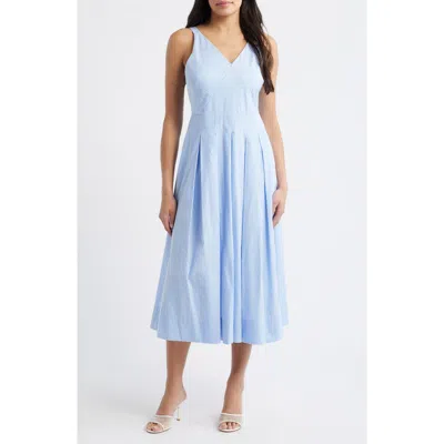 Eliza J V-neck Midi Dress In Multi