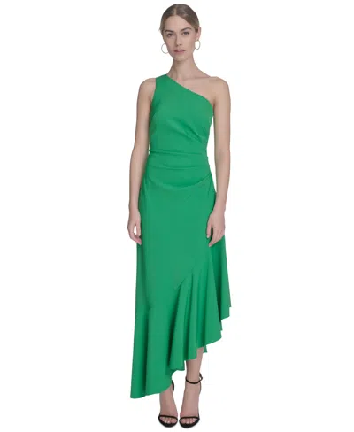 Eliza J Women's Asymmetrical One-shoulder Dress In Green