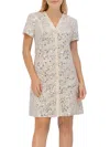 Eliza J Sequin Tweed Shift Dress In Neutral