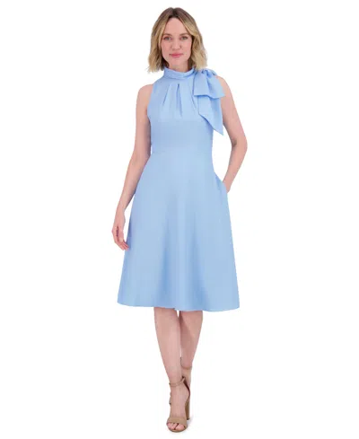 Eliza J Women's Bow Halter Midi Dress In Blue
