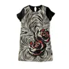 Eliza J Women's Embroidered Front Satin Shift Cocktail Dress In Black In Black