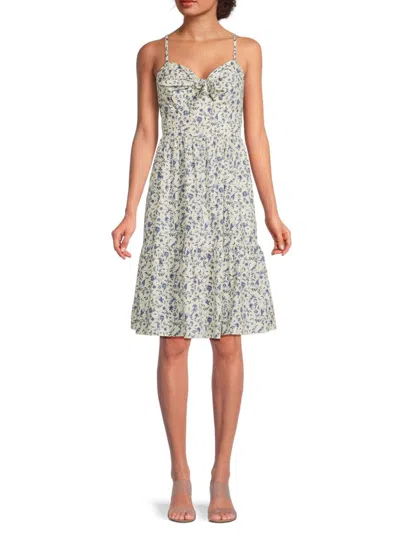 Eliza J Women's Floral Tie-front Minidress