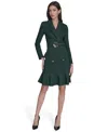 Eliza J Long Sleeve Blazer Dress In Green